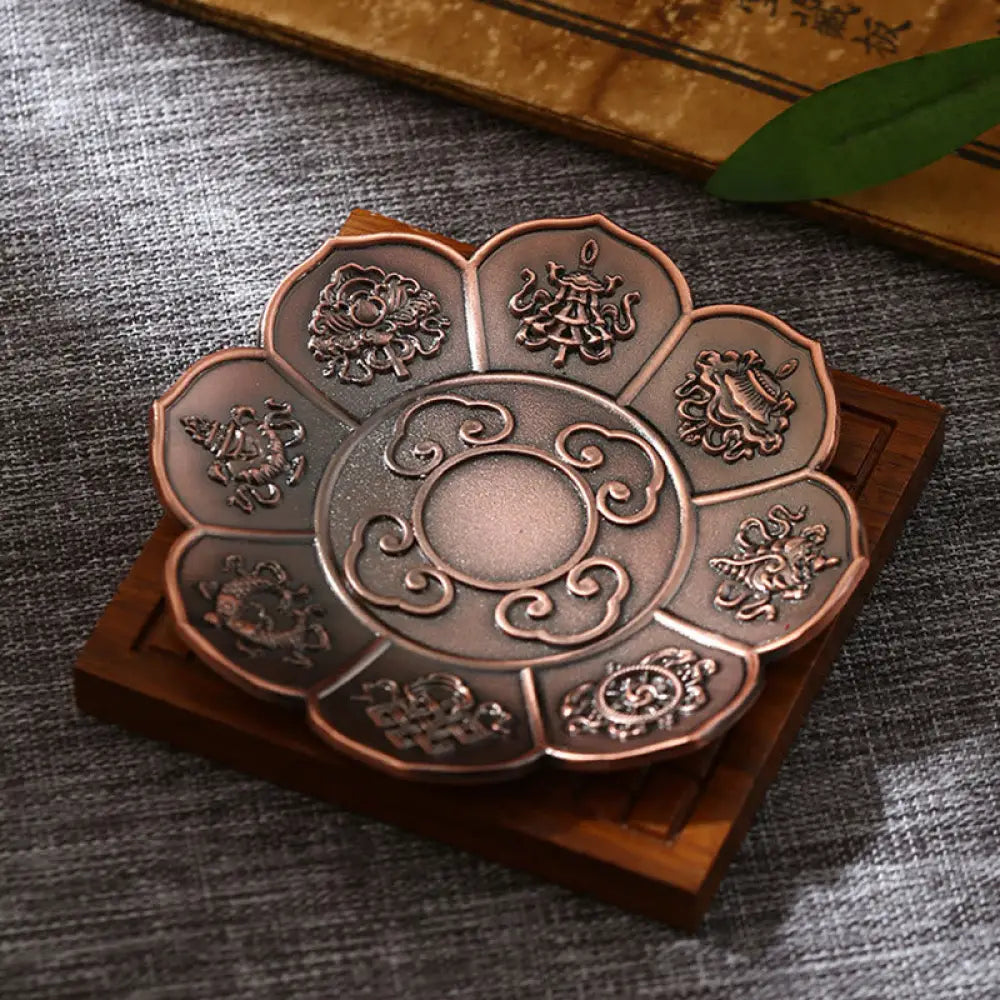 BWOOOH copper incense burner - Lotus Dragon Phoenix Eight Auspicio