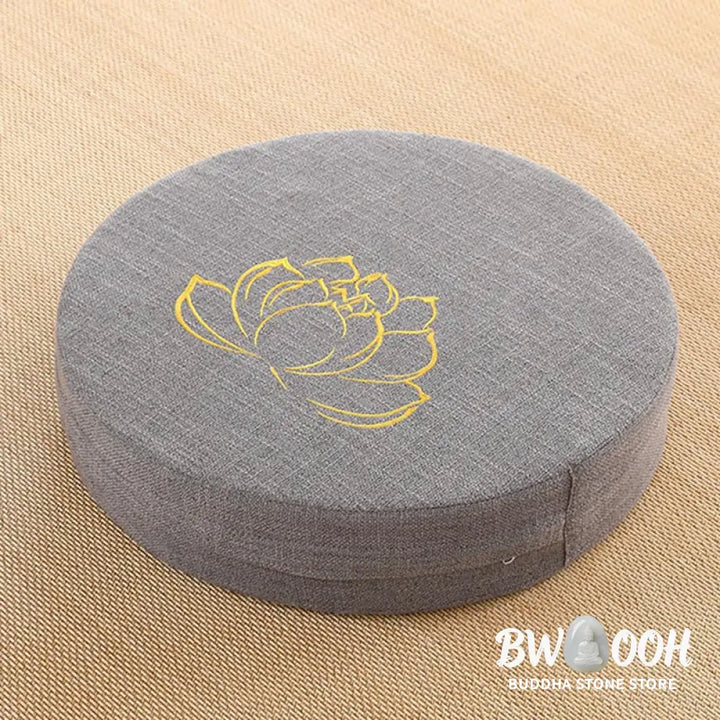 BWOOOH Lotus Embroidery Cotton Linen Meditation Seat Cushion - Decorations
