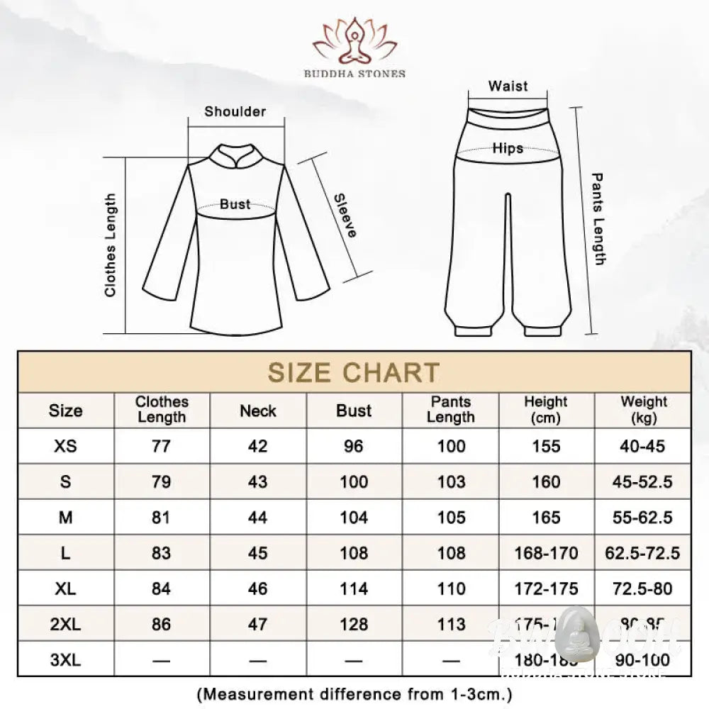 Buddha Stones Lotus Flower Leaf Pattern Tai Chi Meditation Prayer Spiritual Zen Practice Clothing Women’s Set - Clothes
