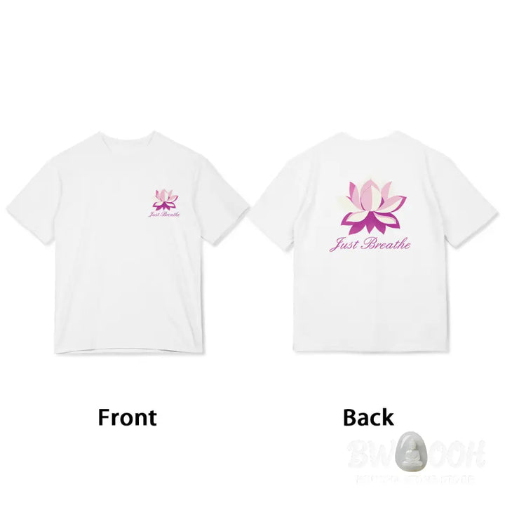 Buddha Stones Lotus Just Breathe Tee T-shirt - T-Shirts