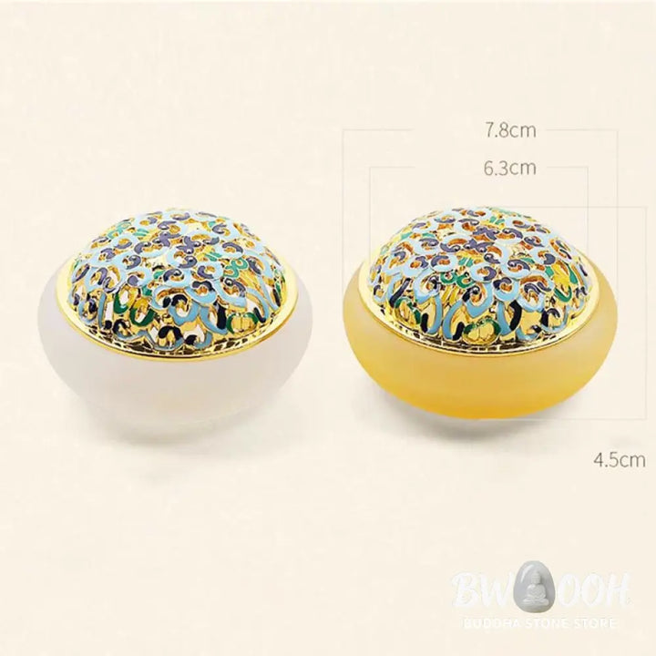 BWOOOH Lotus Liuli Crystal Healing Meditation Incense Burner - Incense Burner