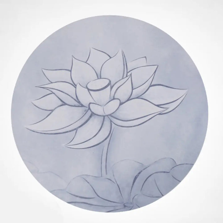 BWOOOH Lotus Mandala Pattern Foldable Yoga Meditation Seat Mat Home Decoration - LOTUS SYMBOL / Gray