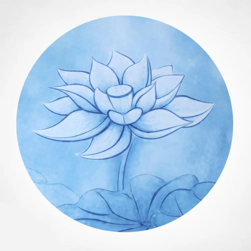 BWOOOH Lotus Mandala Pattern Foldable Yoga Meditation Seat Mat Home Decoration - LOTUS SYMBOL / LightSkyBlue