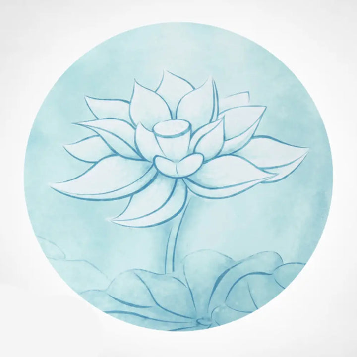 BWOOOH Lotus Mandala Pattern Foldable Yoga Meditation Seat Mat Home Decoration - LOTUS SYMBOL / PaleTurquoise