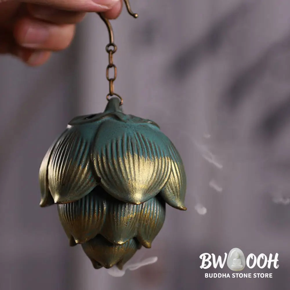 BWOOOH Lotus Meditation Hanging Incense Burner Decoration - Lotus - Incense Burner