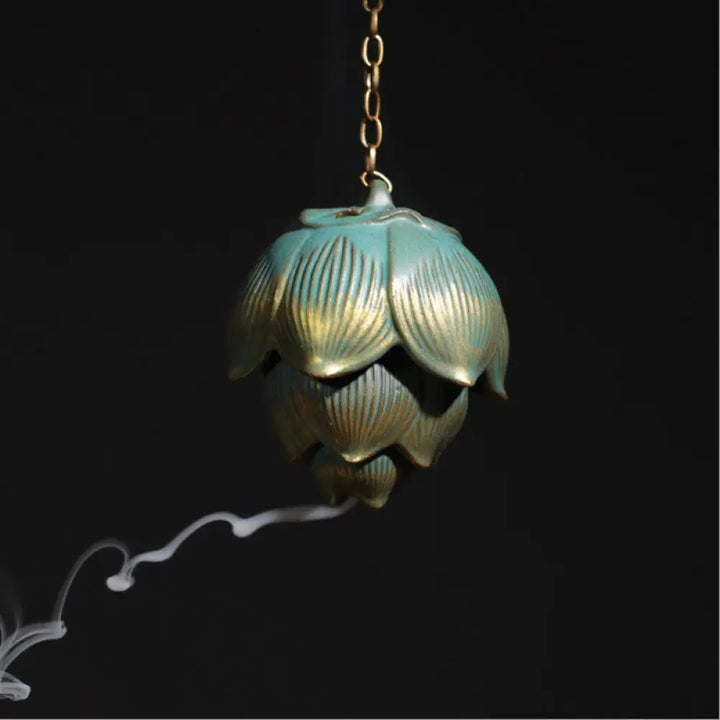 BWOOOH Lotus Meditation Hanging Incense Burner Decoration - Lotus - Incense Burner