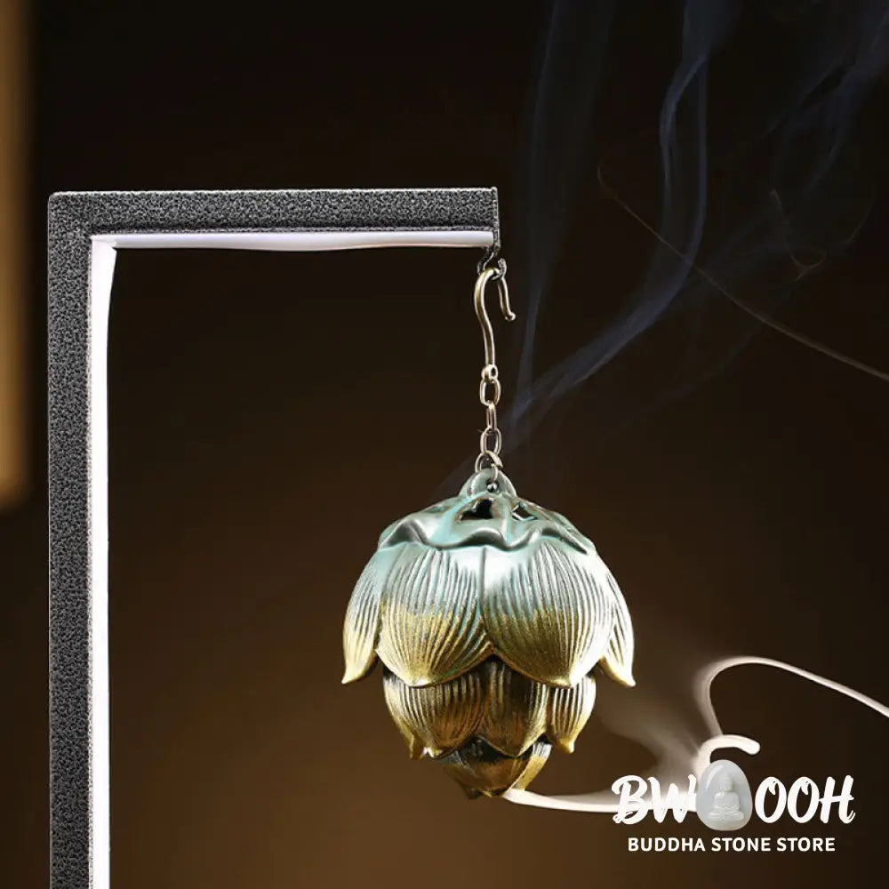 BWOOOH Lotus Meditation Hanging Incense Burner Decoration - Lotus - Incense Burner