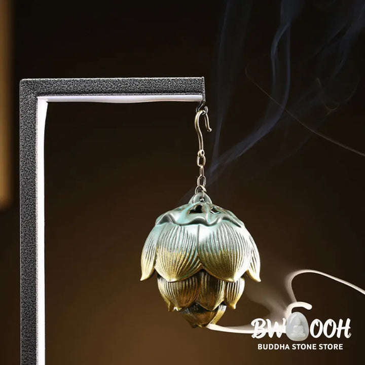 BWOOOH Lotus Meditation Hanging Incense Burner Decoration - Lotus - Incense Burner