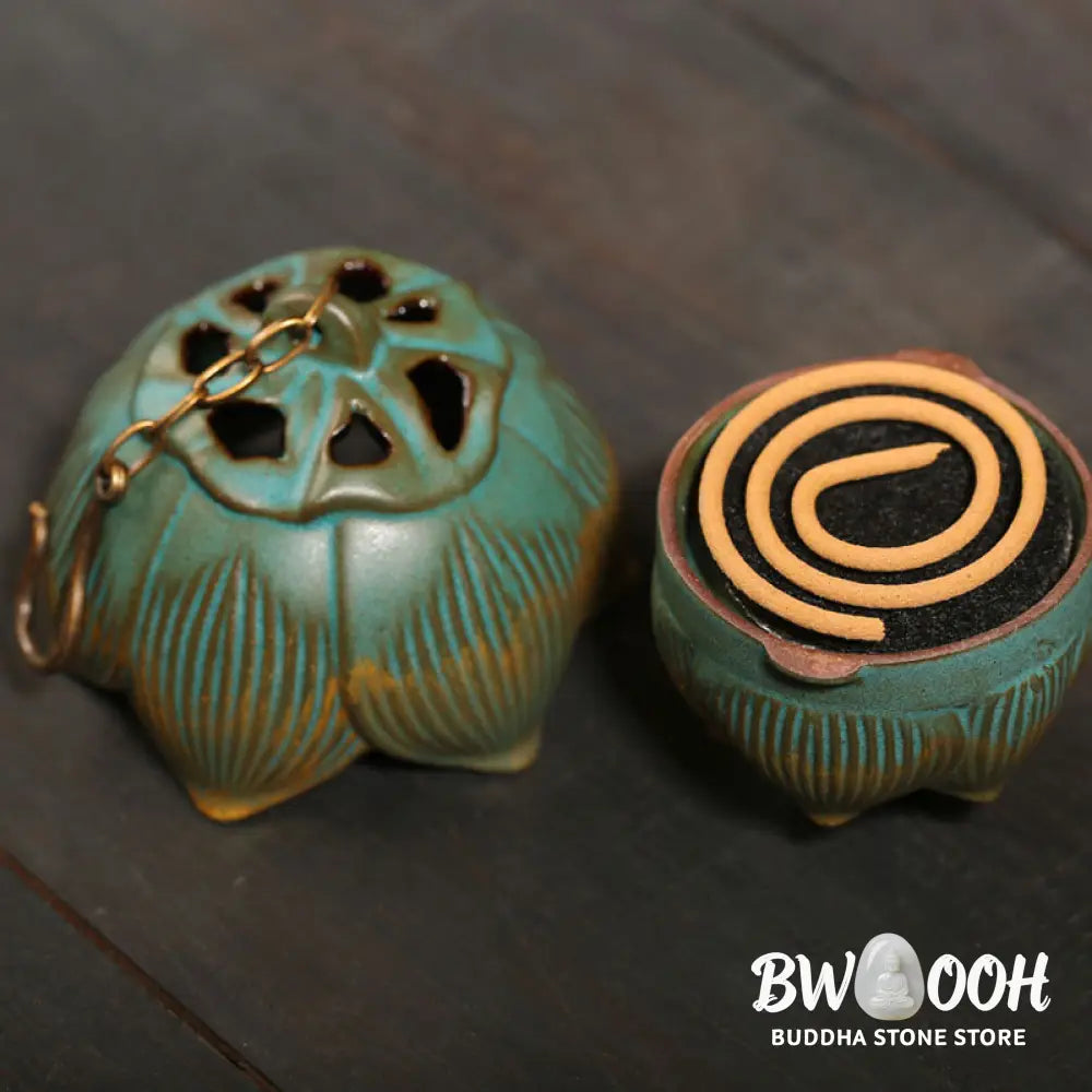 BWOOOH Lotus Meditation Hanging Incense Burner Decoration - Lotus - Incense Burner