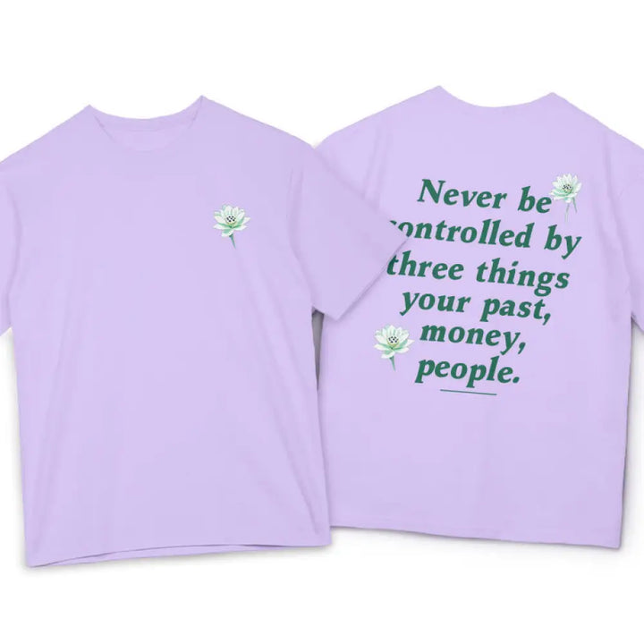 Buddha Stones Lotus Never Be Controlled By Three Things Tee T-shirt - Plum / S - T-Shirts