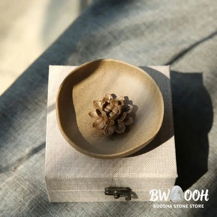 BWOOOH ceramic incense burner - Lotus Pedestal Healing Ceramic Ince
