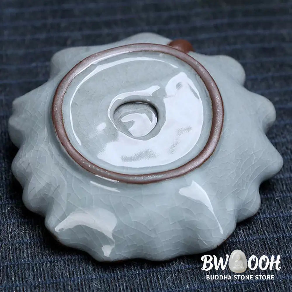 BWOOOH Lotus Plum Blossom Square Ceramic Spiritual Backflow Incense Burner - Lotus - Incense Burner