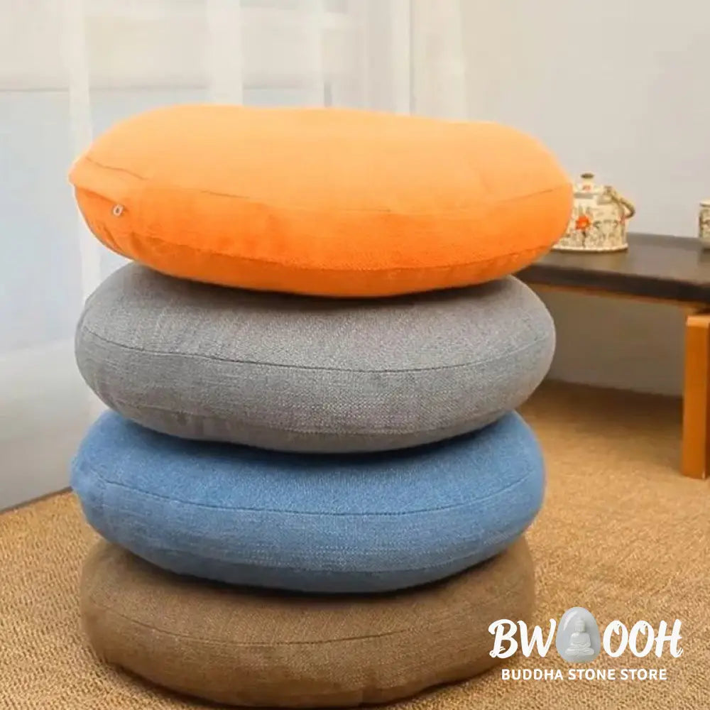 BWOOOH Lotus Simple Pattern Linen Meditation Seat Cushion Home Living Room Decoration - Decorations