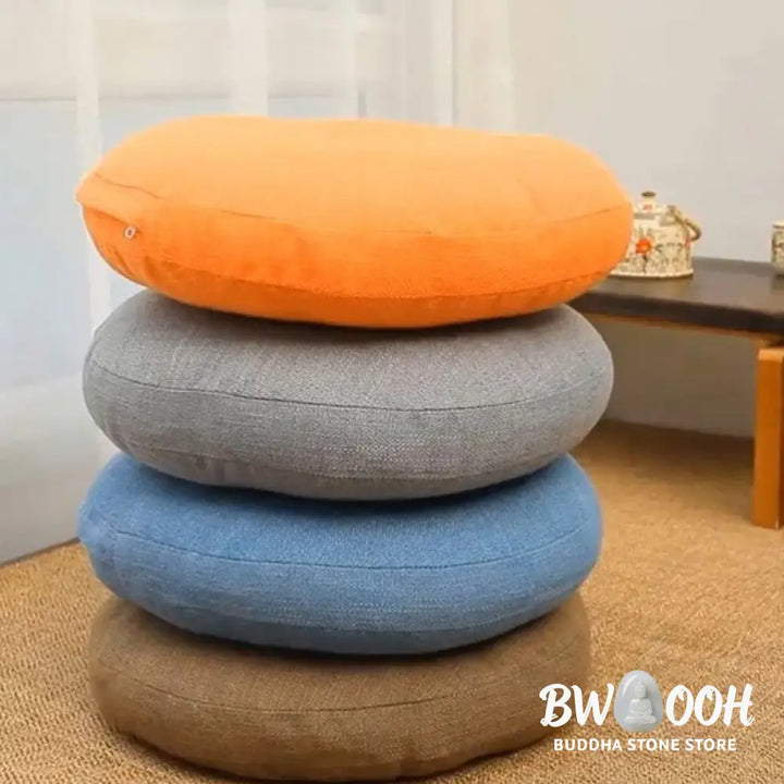 BWOOOH Lotus Simple Pattern Linen Meditation Seat Cushion Home Living Room Decoration - Decorations