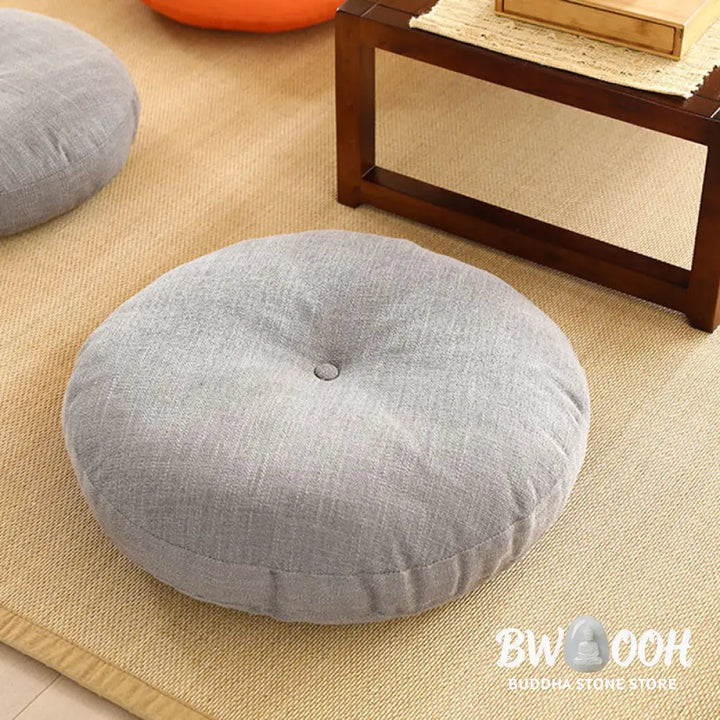 BWOOOH Lotus Simple Pattern Linen Meditation Seat Cushion Home Living Room Decoration - Decorations