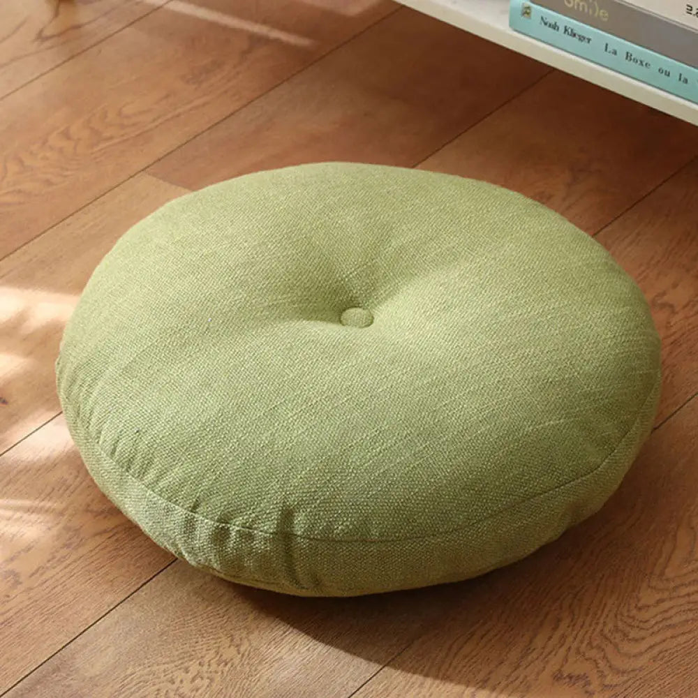 BWOOOH Lotus Simple Pattern Linen Meditation Seat Cushion Home Living Room Decoration - Non-detachable