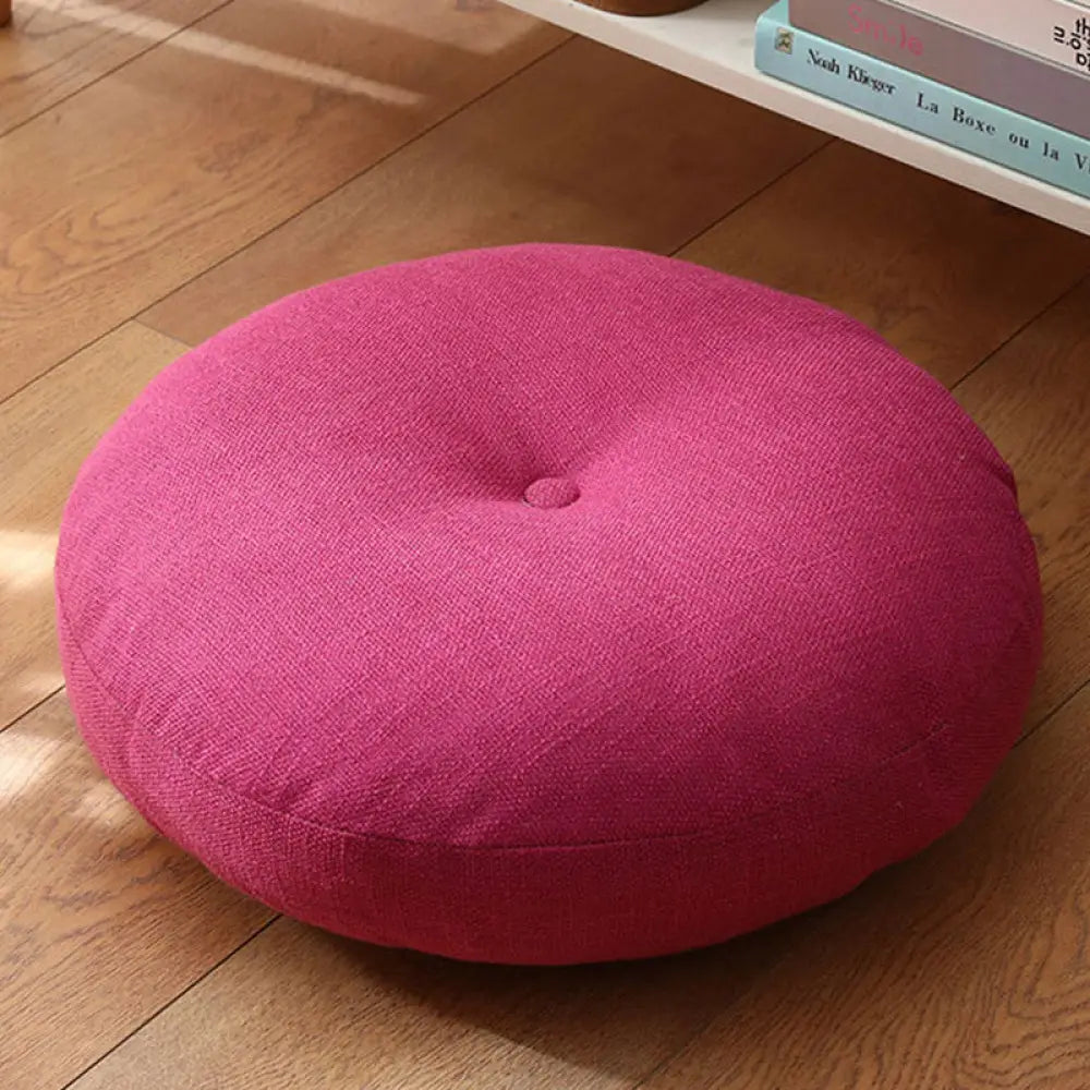 BWOOOH Lotus Simple Pattern Linen Meditation Seat Cushion Home Living Room Decoration - Non-detachable