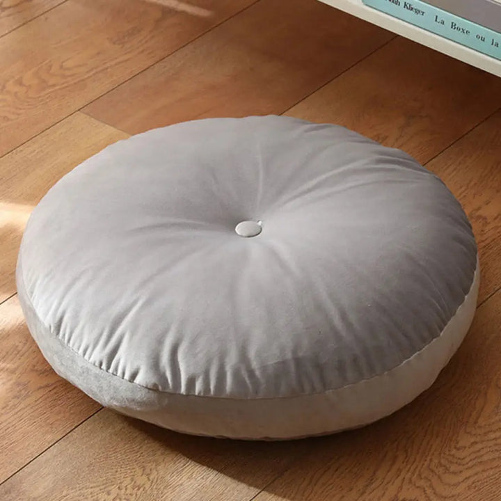 BWOOOH Lotus Simple Pattern Linen Meditation Seat Cushion Home Living Room Decoration - Non-detachable