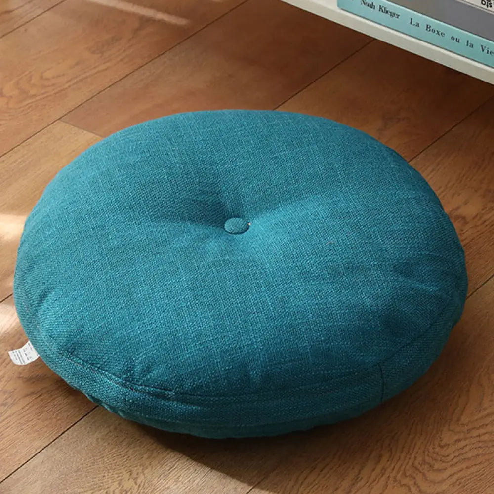 BWOOOH Lotus Simple Pattern Linen Meditation Seat Cushion Home Living Room Decoration - Non-detachable