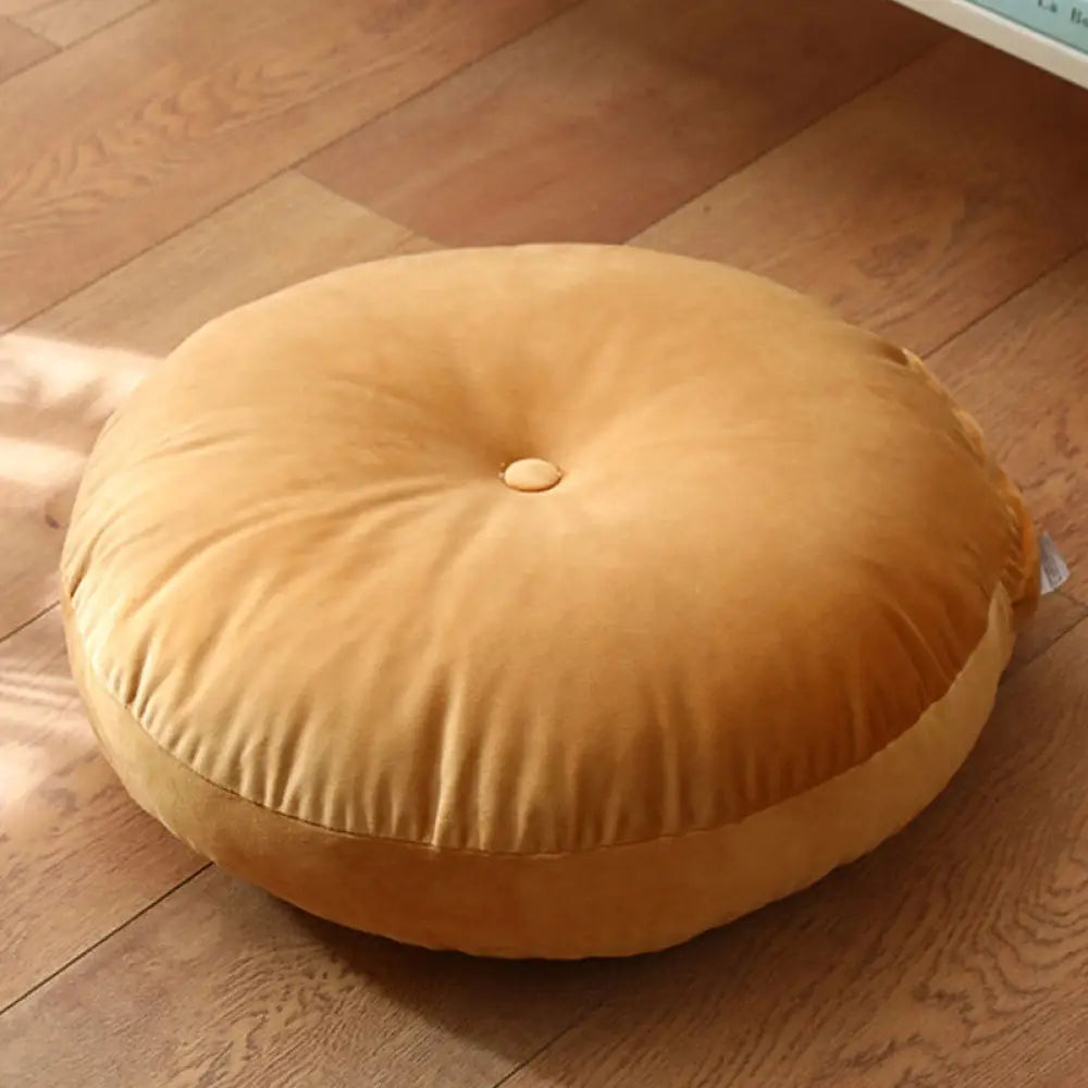 BWOOOH Lotus Simple Pattern Linen Meditation Seat Cushion Home Living Room Decoration - Non-detachable