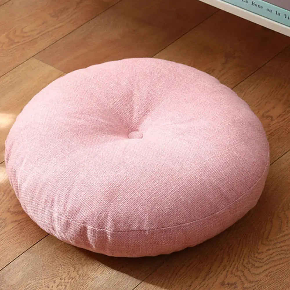 BWOOOH Lotus Simple Pattern Linen Meditation Seat Cushion Home Living Room Decoration - Non-detachable