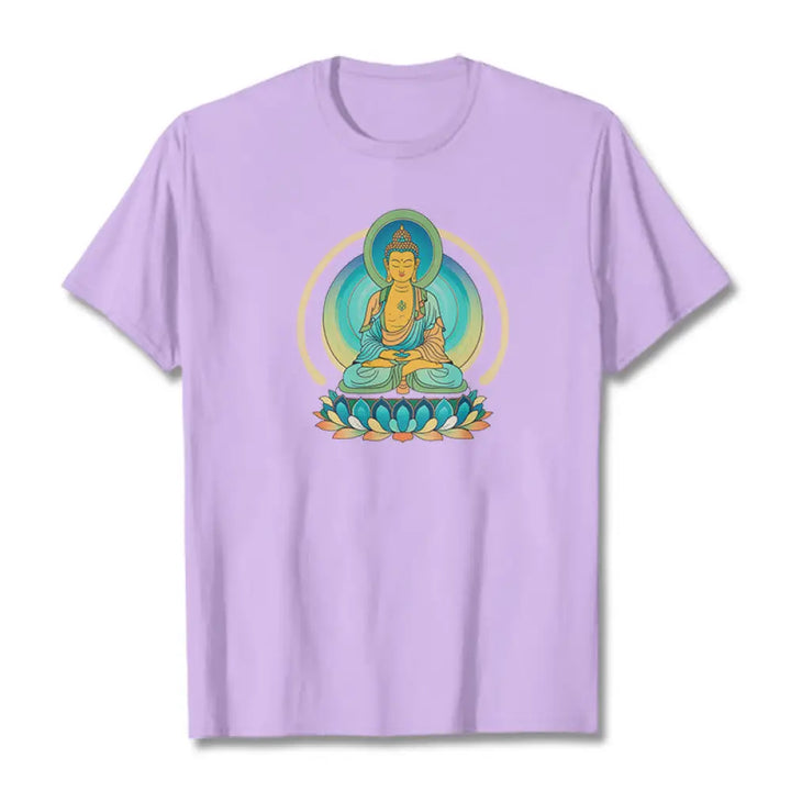 Buddha Stones Lotus Buddha Tee T-shirt - Plum / S - T-Shirts