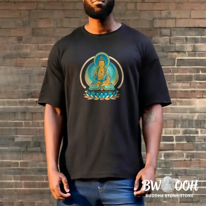 Buddha Stones Lotus Buddha Tee T-shirt - T-Shirts