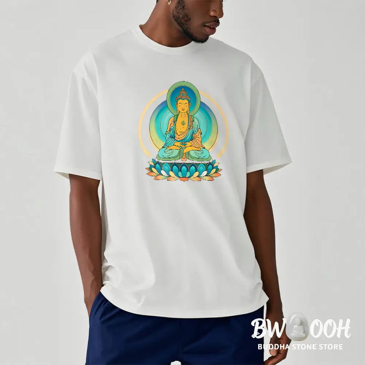 Buddha Stones Lotus Buddha Tee T-shirt - T-Shirts