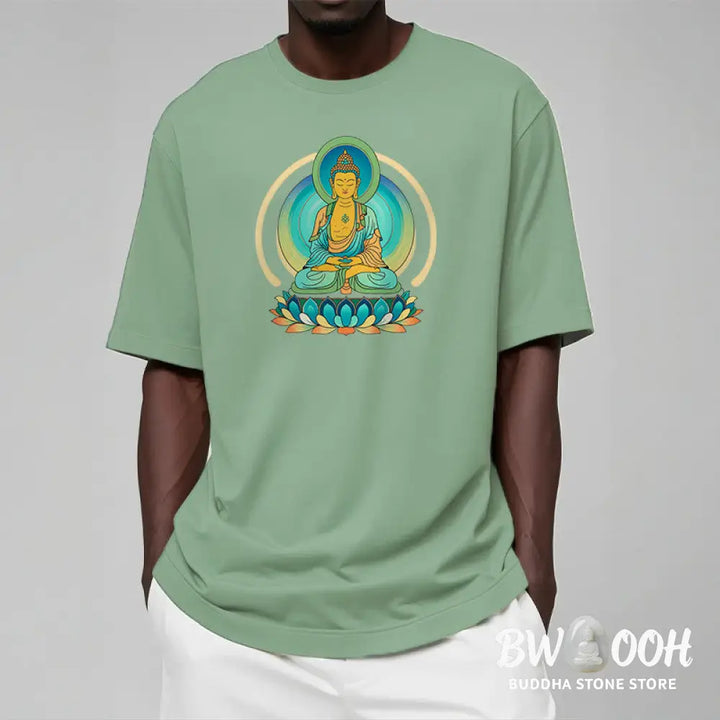 Buddha Stones Lotus Buddha Tee T-shirt - T-Shirts