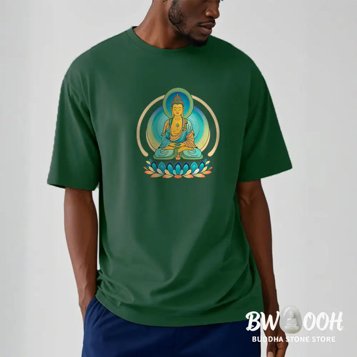 Buddha Stones Lotus Buddha Tee T-shirt - T-Shirts