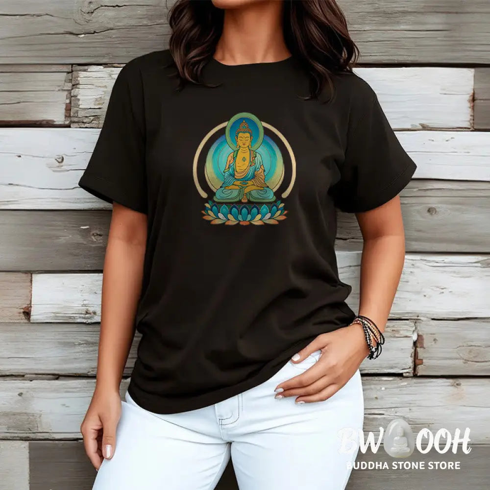 Buddha Stones Lotus Buddha Tee T-shirt - T-Shirts