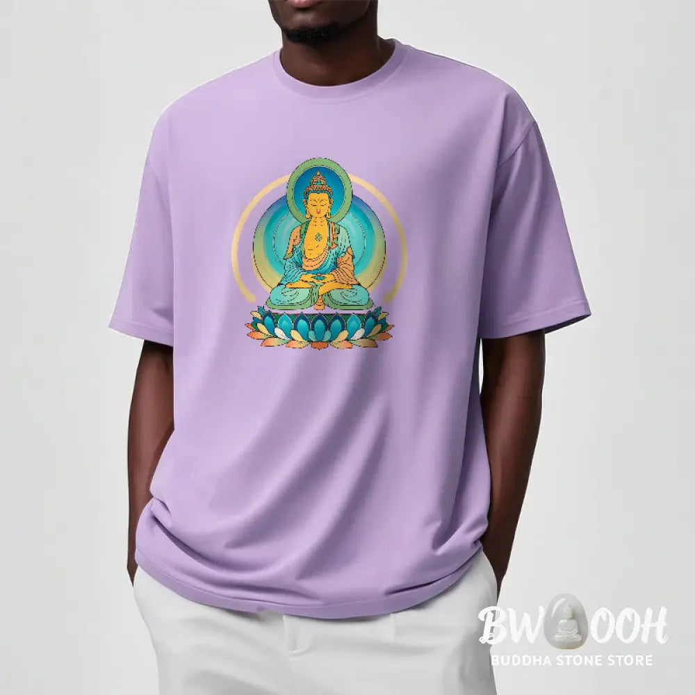 Buddha Stones Lotus Buddha Tee T-shirt - T-Shirts