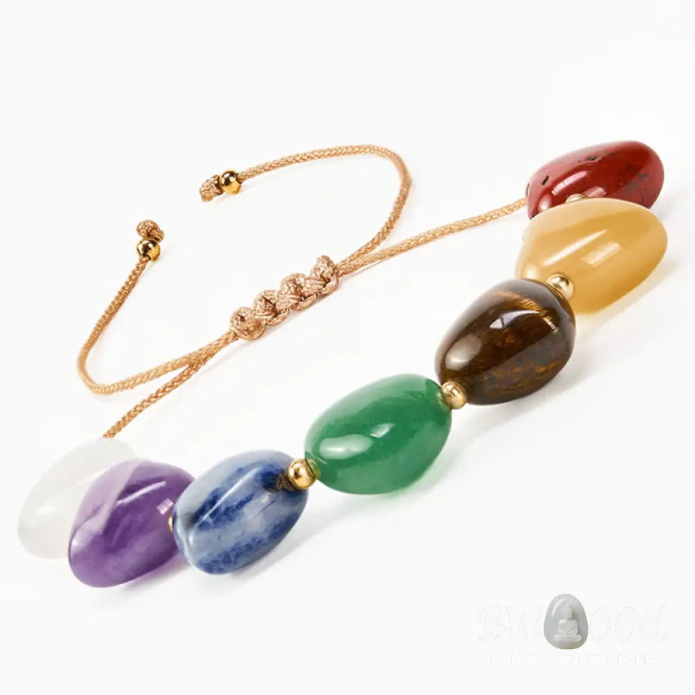 Buddha Stones Love Heart Red Agate Amethyst Green Aventurine Colorful Crystal Confidence Braided Bracelet - Colorful