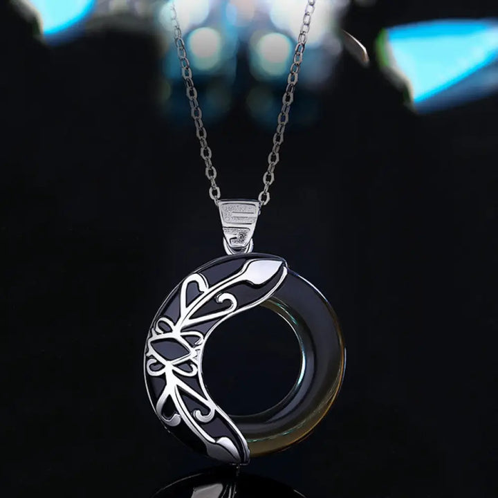 Buddha Stones Love Wings Copper Luck Healing Necklace Pendant - BWOOOH - Black&amp;Chain - Necklaces &amp; Pendants