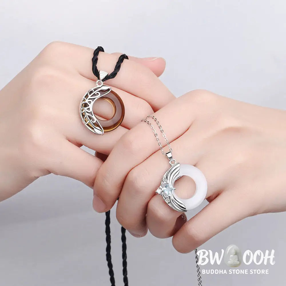 Buddha Stones Love Wings Copper Luck Healing Necklace Pendant - BWOOOH - Necklaces & Pendants