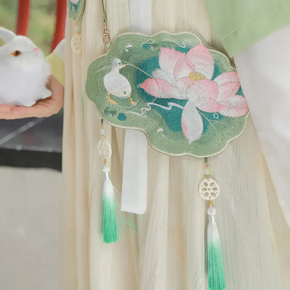 BWOOOH Luck Embroidery Lotus Koi Fish Rabbit Flower Hanfu