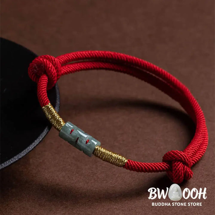 Buddha Stones Luck Jade String Rope Bracelet - BWOOOH - Bracelet