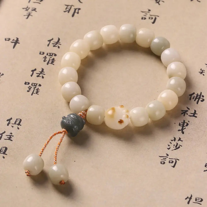 BWOOOH Lucky Cat Bodhi Seed Cat Paw Peace Bracelet - BWOOOH - Bodhi Seed Green Cat - Bracelet