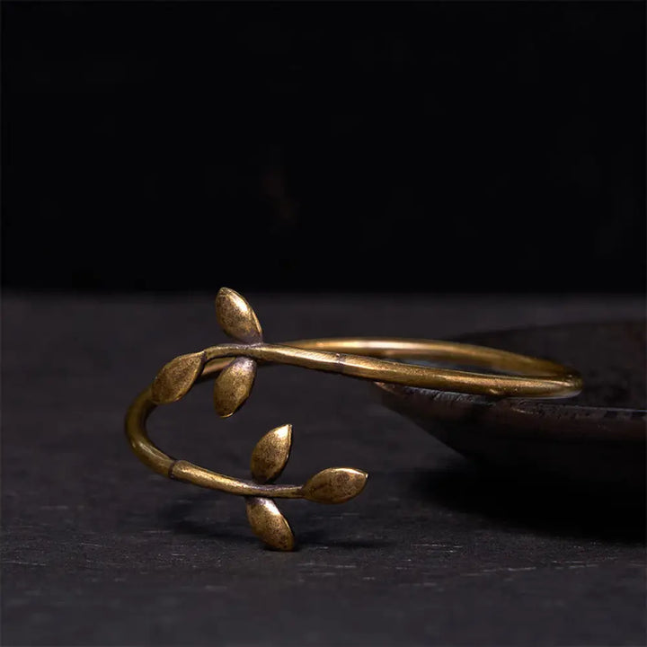 BWOOOH Lucky Clover Copper Brass Healing Bracelet Bangle - BWOOOH - Copper(Wrist Circumference: 14-17cm)