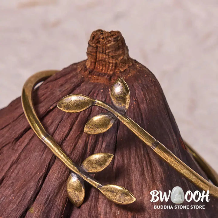 Buddha Stones Lucky Clover Copper Brass Healing Bracelet Bangle - BWOOOH - Copper(Wrist Circumference: 14-17cm)