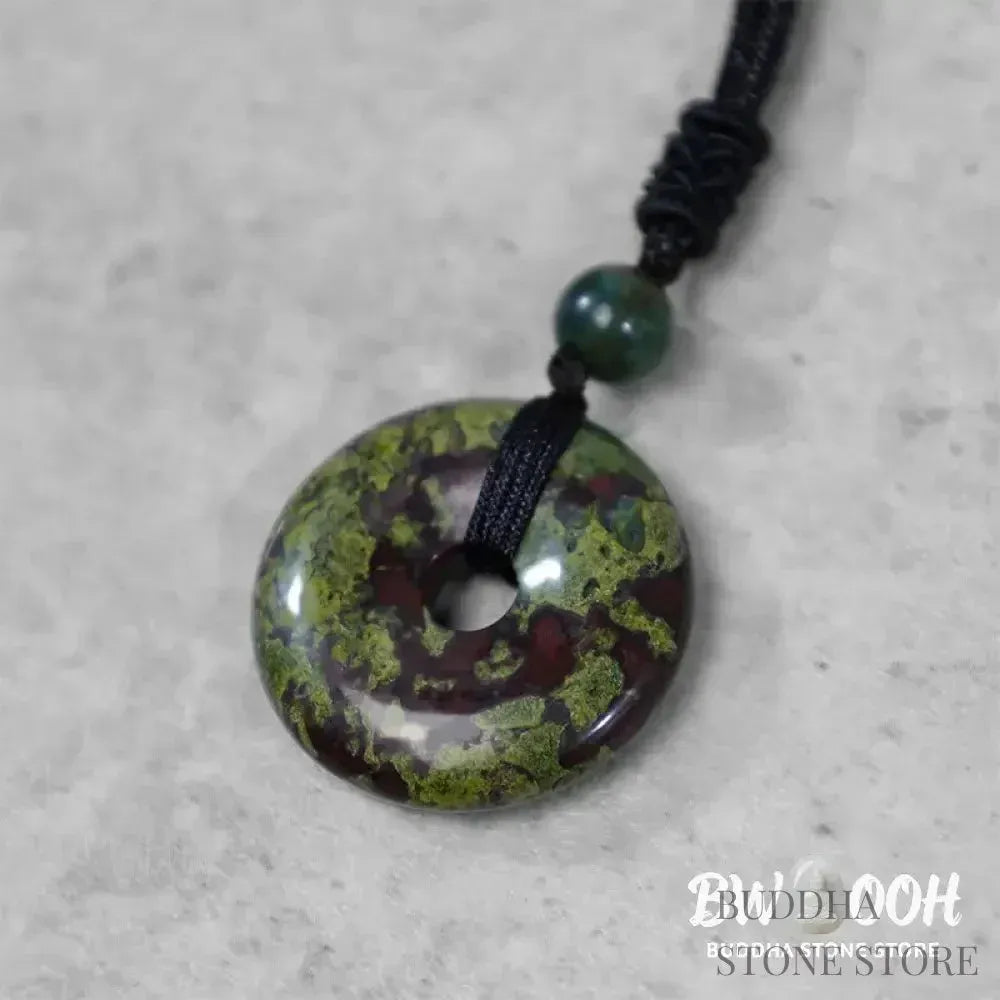A BWOOOH Lucky Coin Pendant Necklace featuring a round, polished gemstone pendant, approximately 1.18 inches in diameter, suspended on a 26-inch chain, showcasing materials such as Green Aventurine, Pink Crystal, Black Onyx, and Jade, designed for spiritual wellness and good fortune. - View 25
