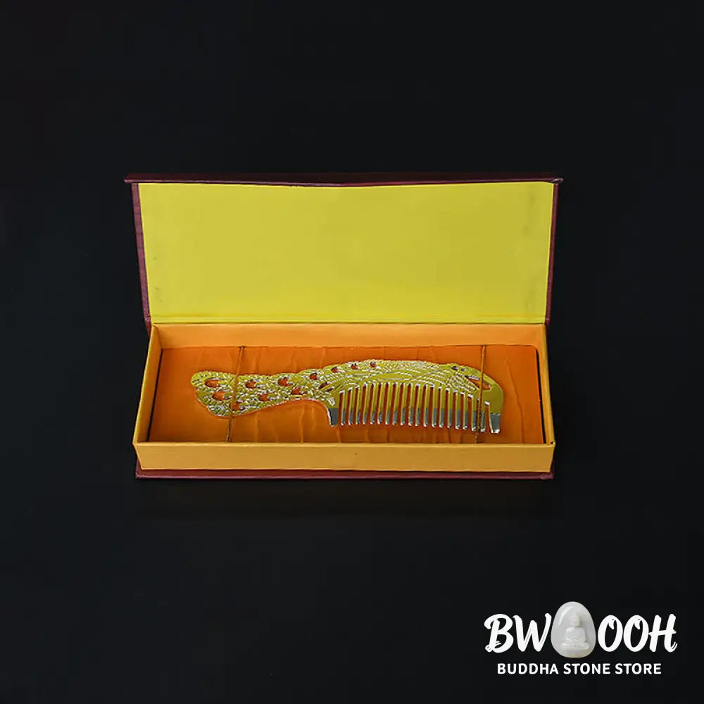 Buddha Stones Lucky Dragon Phoenix Protection Strength Comb - Comb
