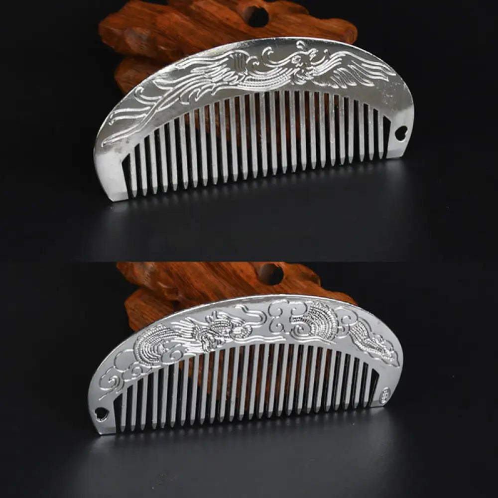 Buddha Stones Lucky Dragon Phoenix Protection Strength Comb - Dragon Phoenix - Comb
