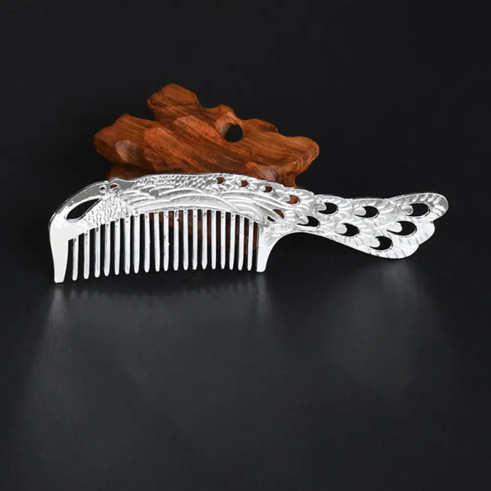 Buddha Stones Lucky Dragon Phoenix Protection Strength Comb - Phoenix Hollow - Comb