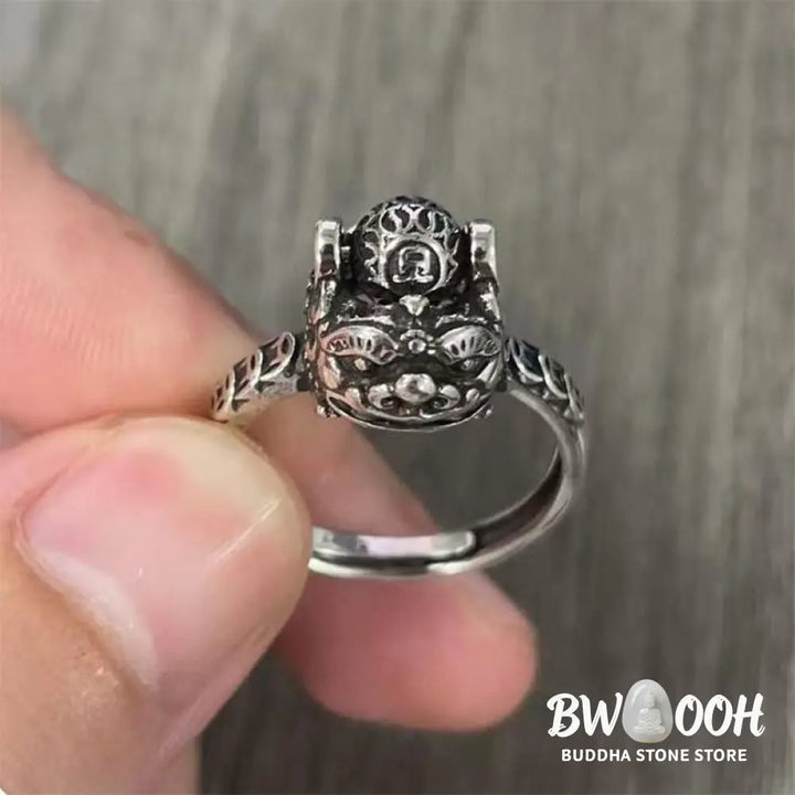Buddha Stones Lucky FengShui PiXiu Copper Coin Rotatable Ring - US7 (17 mm) - Ring