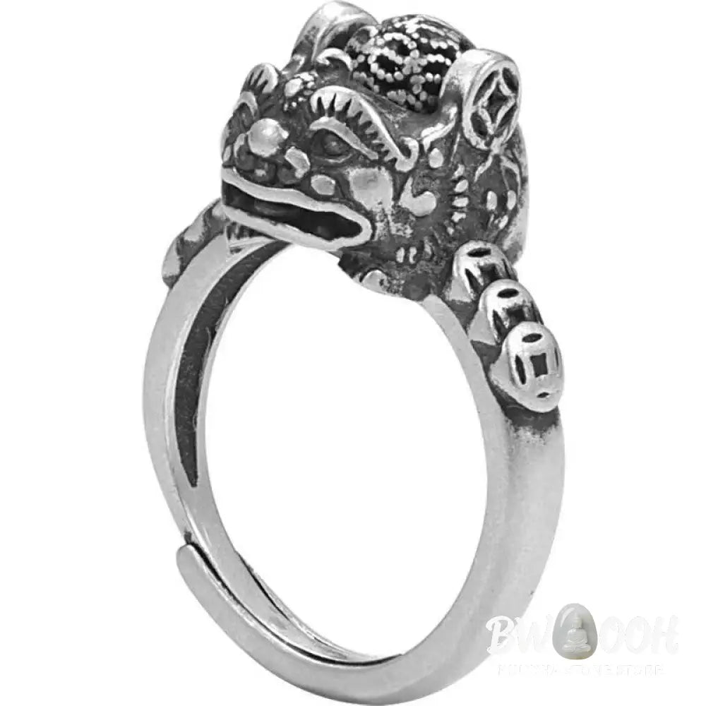Buddha Stones Lucky FengShui PiXiu Copper Coin Rotatable Ring - US7 (17 mm) - Ring