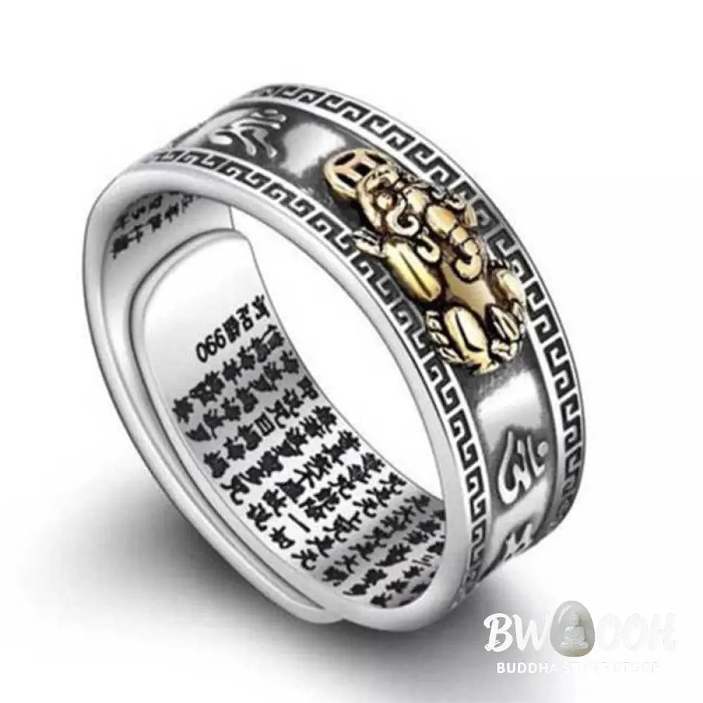 Buddha Stones Lucky FengShui PiXiu Wealth Ring - BWOOOH - PiXiu - Ring
