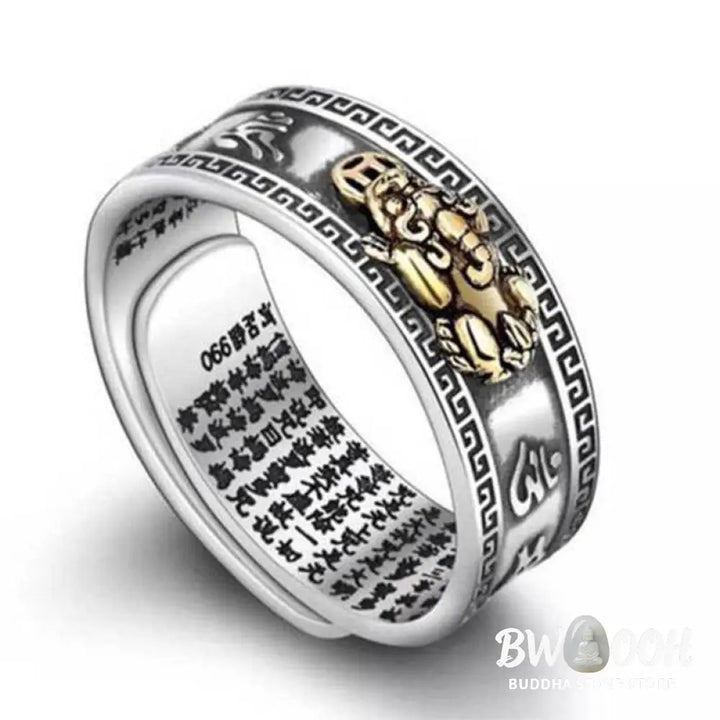 Buddha Stones Lucky FengShui PiXiu Wealth Ring - BWOOOH - PiXiu - Ring