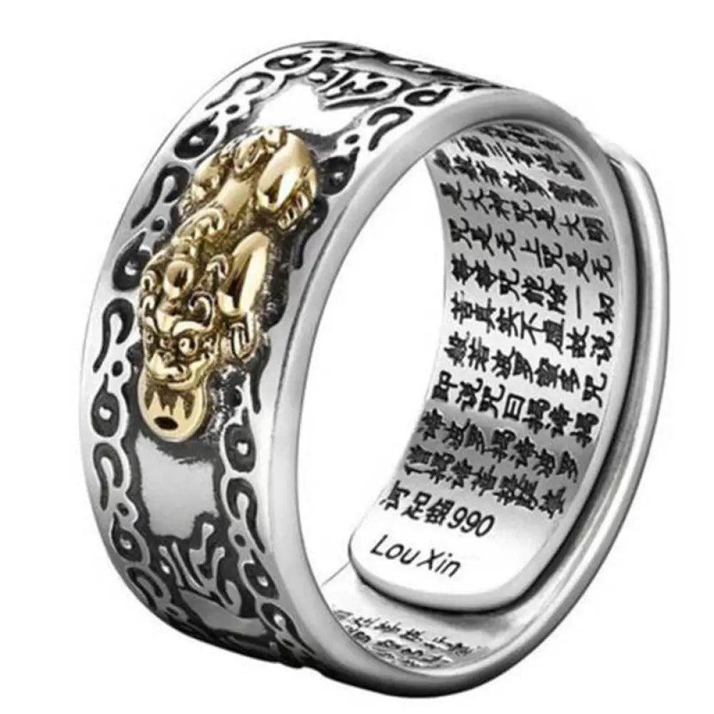 BWOOOH Lucky FengShui PiXiu Wealth Ring — PiXiu feng shui bracelet for spiritual healing and mindful living