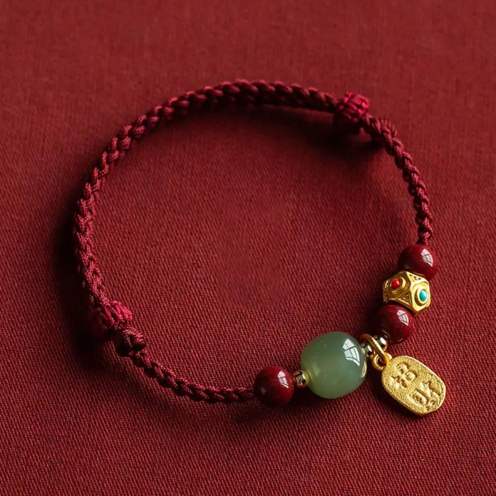 BWOOOH Lucky Fortune Charm Hetian Cyan Jade White Jade Mu